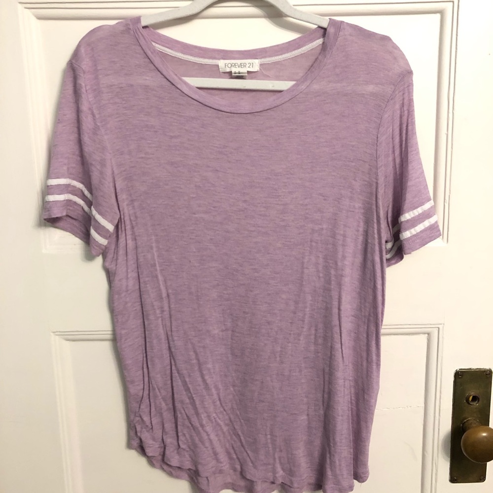 Lilac baseball tee